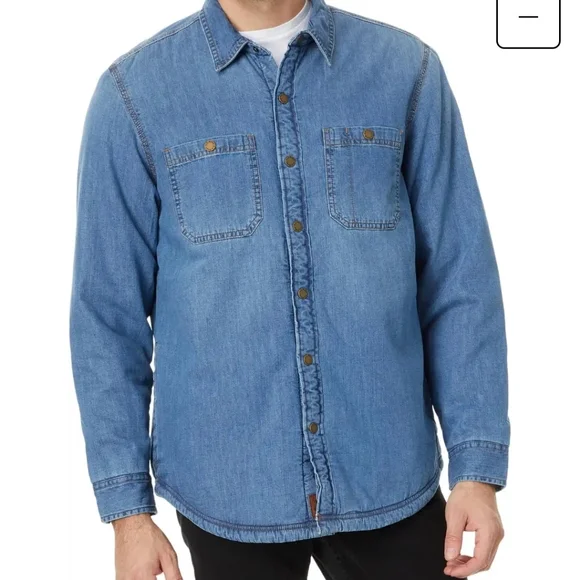 L.L. Bean 1912 Heritage Lined Denim Shirt Jacket, Size Large